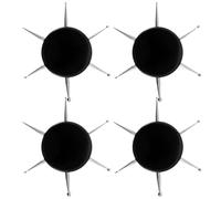 Baluue Nail Art Dotting Tools Set Easy to Hold 4pcs with 6 Circular Stainless Steel Black Acrylic Pens Small and Light for Nail Art Work and Manicure