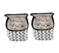 Baluue Nail Polish Organizer Bag Cloth Material 2pcs with Handle with 9 Grid Storage Protects and Organizes Nail Polishes for 15ml Bottles the Go and Home Daily Use