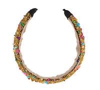 Baluue Natural Crystal Stone Rhinestone Headband for Weddings and Parties - 1-piece Colorful Accessory Adjustable Fit for Women and Girls