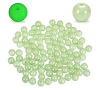 Baluue Night Luminous Beads 200pcs Acrylic Glow in The Dark Beads for DIY Jewelry Making Crafts Accessories Suitable for Bracelet Necklace Creation in Evening and Party Use