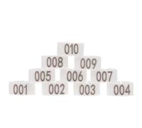 Baluue Numbered Pigeon Identification Rings for Breed Identification and Marking Suspected Cockerels 100 Pcs Plastic Leg Bands 10mm White Foot Rings Easy to Use for Pigeons and Ducks