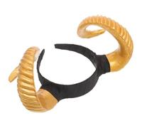 Baluue Ox Christmas Shape Horn Wide-edge Hoops Hair and Lightweight Band Decorative Headband with Exaggerated Design for in Golden Party Cosplay