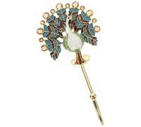 Baluue Peacock Wall Hook Vintage Metal Coat and Hat Hanger Retro Enamel Floral Design Decorative Wall-Mounted Hook for Towel Storage and Home Organization