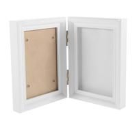 Baluue Pet Paws Prints Frame Furry Friends Displaying Pet Photo White Premium Wood Material Suitable for Desk and Wall