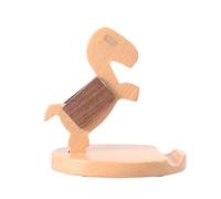 Baluue Phone Holder Stand and Portable Beech Material Wooden Multi-function Horse Shape with Ergonomic Design for Mobile Devices for Desktop and Living Room Use