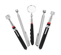 Baluue Pickup Tool Kit 5 Pcs Stick Round Swivel Mirror Extendable for Vehicle Inspection and Maintenance