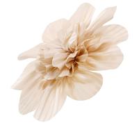 Baluue Pin Lapel with Secure Pin Design and Versatile Appeal Elegant Beige Chiffon Flower Brooch and Clothing Embellishments for Women for Casual Wear