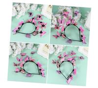 Baluue Pink Butterfly Hair Headband for Women 3D Simulation Hair Hoop for Bridal and Everyday Use