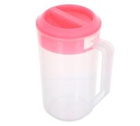Baluue Pink Measuring Kettle with Scale Heat Resistant Beverage Jug for Hot Cold Drinks Food-Safe Pitcher with Lid Large Capacity Refrigerator Water Container for Family Social Events