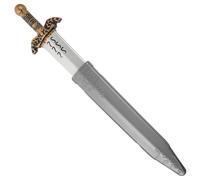 Baluue Plastic Roman Sword for Cosplay and Park Use, Silver Colour Grasping Feature and Intellectual Development Design, Halloween Knight's Sword Prop for Costume Play