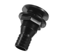 Baluue Plastic Thru Hull Connector with Wide Compatibility 1-1/4 Inch Barbed Hose Bulkhead Drain Fitting and Rapid Flow Rate for Marine Plumbing Suitable for Commercial and Leisure