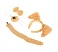Baluue Plush Puppy Ears Headband and Tail Set for Women Cartoon Animal Hair Accessories Soft Decorative Headbands for Halloween Cosplay Themed Parties and Fun Dress-up Events