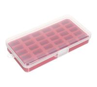 Baluue Portable Embroidery Thread Box with Lid Plastic Bobbin Organizer for Bobbins DIY Sewing Accessories Storage Case with Inner Sponge Lightweight Craft Storage for Home Use