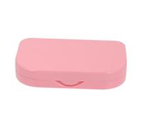 Baluue Portable LED Eyelash Storage Box with Sufficient Storage Space Pink Plastic False Eyelash Case for Traveling and Friends Gathering with Mirror Random Color