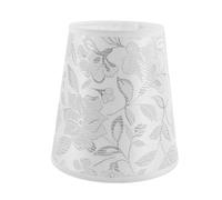 Baluue Portable Linen Drum Lampshade Replacement with Leaves and Floral Print Breathable Fabric Light Fixture Cover for Table Desk Wall and Pendant Lamps Enhanced Diffusion for Bedroom