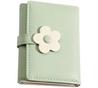 Baluue Portable Pu Leather Girls Coin Purse with Flower Pattern, Folding Student Wallet Organizer for Home and Outdoor Use, Simple Korean Style Purse