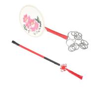 Baluue Portable Sheepskin Hand Drum with Bag Jingxi Percussion Instrument for Esoteric Buddhism Traditional Handheld Drum for Folk Dance and Performance