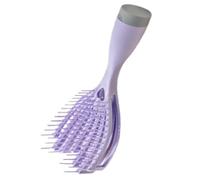 Baluue Portable Small Wet and Dry Hair Brush with Built Mirror and Hair Tie Storage Thermoplastic Elastomer Vent Brush for Gentle Detangling and Scalp Massage Lightweight for Travel