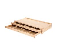 Baluue Portable Wooden Art Storage Box with Sketching Pen Organizer for Artists Students and Outdoor Painting Enthusiasts Multi-functional Art Supply Case