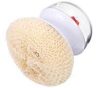 Baluue Pot Cleaning Brush with Handle for Kitchen Cleaning round Stainless Steel and Plastic Scrubbing Ball Grease Removal for Dishes and Patio Furniture Creative Design