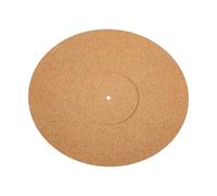 Baluue Premium Cork Turntable Mat Vinyl Disc Protective Pad with Groove Shock Absorbing Non-slip Record Player Slipmat for Home Audio Use