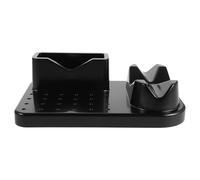 Baluue Professional Nail Drill Bit Storage Case with 24 Holes, Black Plastic Organizer for Nail Art Accessories, Tool Holder for Home and Salon Use, Enhances Workflow Efficiency