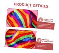 Baluue Rainbow Cowboy Hat Wide Brim Breathable Pride Accessory for Carnival Cosplay and Party Performance