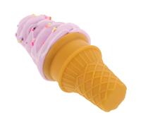 Baluue Realistic Fake Ice Cream Cone Prop PVC Model Bright Violet Artificial Dessert Display for Bakery Shop Window Decoration Home Decor and Flexible