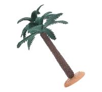 Baluue Realistic Miniature Palm Tree with Base, PVC Tropical Plant Model for Dollhouse Decor, Fish Tank Decorations, and Miniature Craft Accessories