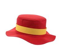 Baluue Red Felt Flat Brim Top Hat Party Hat for Conjuring Performance Dress Up and Cosplay Stylish Magician Costume Accessory for Christmas Halloween Birthdays and Weddings