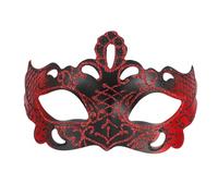 Baluue Red Plastic Masquerade Half Face Mask for Adult Festivals and Cosplay, Stylish Dancing Party Mask Suitable for Halloween and Christmas Carnivals