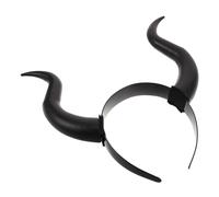 Baluue Removable Gothic Demon Horns Headband for Halloween Party Realistic Curved Devil Horn Hair Hoop Steampunk Costume Accessory for Masquerade and Cosplay