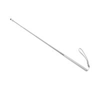 Baluue Retractable Stainless Steel Telescopic Teacher Pointer Stick with Tablet Stylus, Extendable Classroom Hand Pointer for Meetings and Conferences, Sleek Modern Design in White