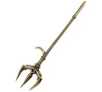 Baluue Retro Brass Trident Ornament Unique Vintage Desk Decor for Office Home Display Classic Trident Craft Adornment for Living Restaurant Car and Showcase Decoration