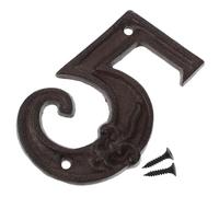 Baluue Retro Cast Iron Door Number Metal Address Sign Heavy Duty Decorative Home and Office Plaque with Screws for Wall Fence Mailbox Installation