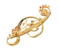 Baluue Retro Male Suit Note Pearl Brooch Golden Freshwater Pearl Collar Pin for Men S Lapel Decoration Alloy Material Elegant Vintage Style Accessory for Suits and Jackets
