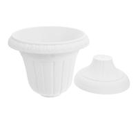 Baluue roman column flower pot, Garden Urn, 25Cm Diameter, White PP, Tall Column Shape, for Home Decor and Weddings