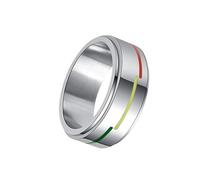 Baluue Rotatable Stainless Steel Rainbow Flag Ring for Gay and Lesbian Pride, Waterproof Metal Band with Unique Design, Party Wear Accessory for Bisexual and Transgender Individuals