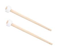 Baluue Rubber-Head Gong Mallets with Wooden Handle for Chinese Gong Performance Use - 2Pcs Practical Percussion Mallets Featuring Comfortable Grip and Sturdy Rubber Tips