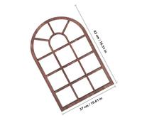 Baluue Rustic Frame Window Wall Decal Vintage Faux Window Sticker for Indoor Decoration Removable Self-Adhesive Wall Art for Living Bedroom Dining Farmhouse Style Ornament