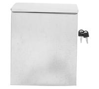 Baluue Rustic Wall Mount Donation Box with Lock for Secure Mail and Feedback Collection Outdoor Iron Mailbox with Key Lock for Offices Schools and Community Spaces Country Style Privacy