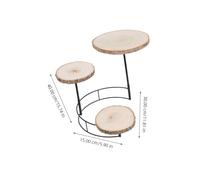Baluue Rustic Wood Cupcake Stand Multi-tiered Dessert Display Rack for Weddings and Parties Log Cake Stand with Elegant Farmhouse Design Versatile Flower and Plant Holder for Home Decor