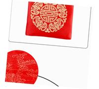 Baluue Satin Drawstring Bags Beautiful Tapestry 10pcs Chinese Style Red Multi-purpose Storage Pouches for Wedding Sweets and Chocolates for Wedding and Travel