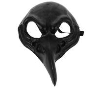 Baluue Scary Bird Skull Mask Gothic Raven Crow Beak Black One Size Halloween Cosplay Animal Mask Party Prop