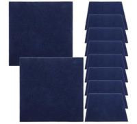Baluue Self-adhesive Carpet Tiles Non-slip Floor Stickers 30x30cm Navy Blue Peel and Stick Removable Tile Decals for Home Flooring 10pcs