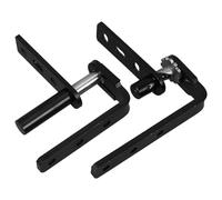 Baluue Self-Return Stainless Steel Double Swinging Door Hinges for Cabinets Over 16mm Thickness, Concealed Auto Closing Black Hinges for Saloon and Commercial Doors, 1 Pair