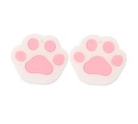 Baluue Silicone Cat Paw Key Covers 2pcs Cute Key Caps Protectors White Tags for Students and Use