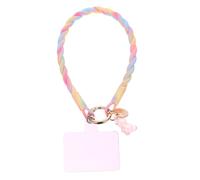 Baluue Silicone Phone Lanyard for Cell Phones with Non-slip Cartoon Bear Design Blue-pink Gradient Glow-in-the-dark Strap for Adults and Teens