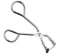 Baluue Silver Stainless Steel Heated Eyelash Curler for Makeup with Curved Shape, Lightweight and Portable Lash Curling Tool that Works on A Wide Variety of Eye Shapes for Perfectly