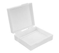 Baluue Slot Microscope Slide Storage Box Transparent Glass Specimens Organizer for Laboratory Use Compatibility with Histology Holders Space-saving Reusable Slide Container for Efficient